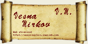 Vesna Mirkov vizit kartica